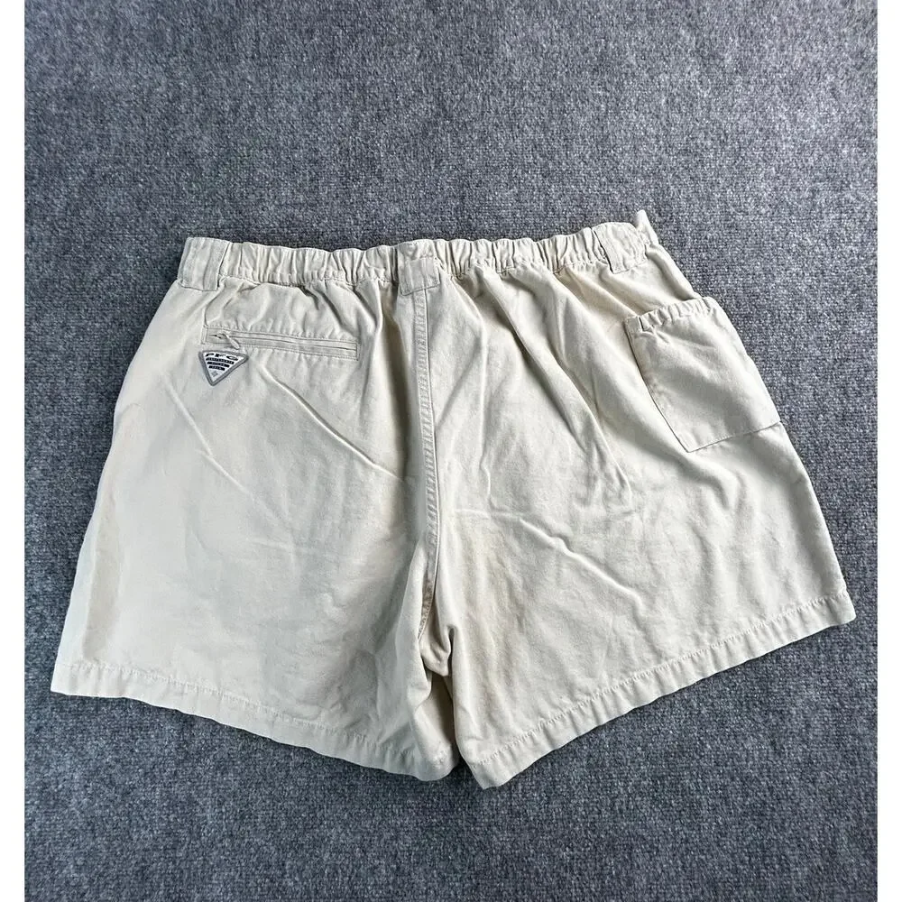 Columbia Sportswear Men's Cargo Shorts Khaki Cotton Size XL 7L Utility